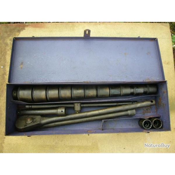 Caisse cl� � douilles US WW2 Jeep Willys Ford Hotchkiss M201 Dodge Wc Gmc lot 7 engineer blind�