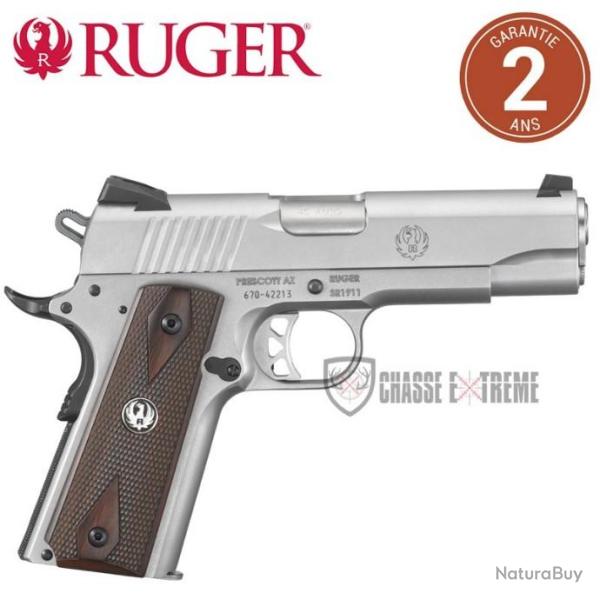 Pistolet RUGER SR1911 Commander 4.25" cal 45 Acp Inox
