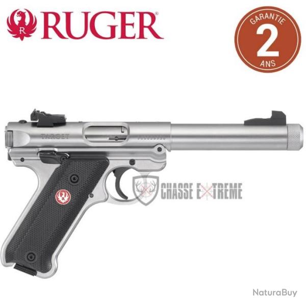 Pistolet RUGER MARK IV Target Inox Canon Filet� cal 22Lr