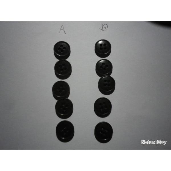 lot 5 Boutons arm�e fran�aise  pour chemise  diam 15mm