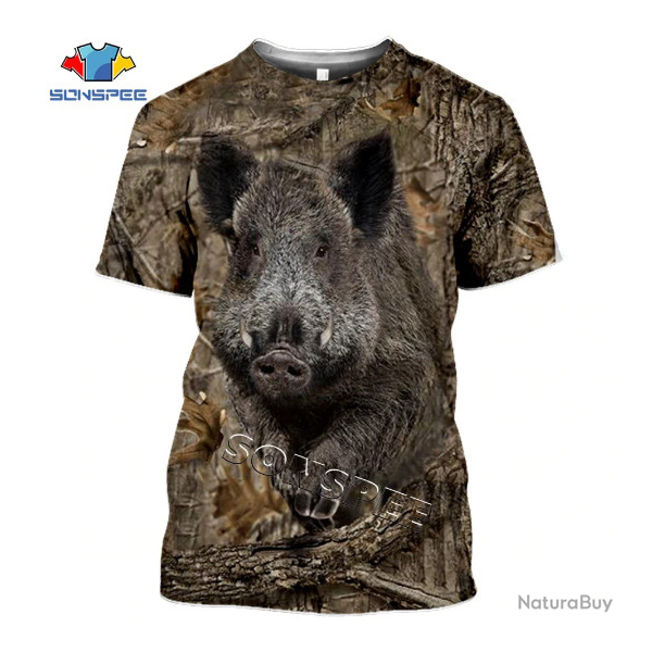 Tee-shirt sanglier , taille de S  5XL.