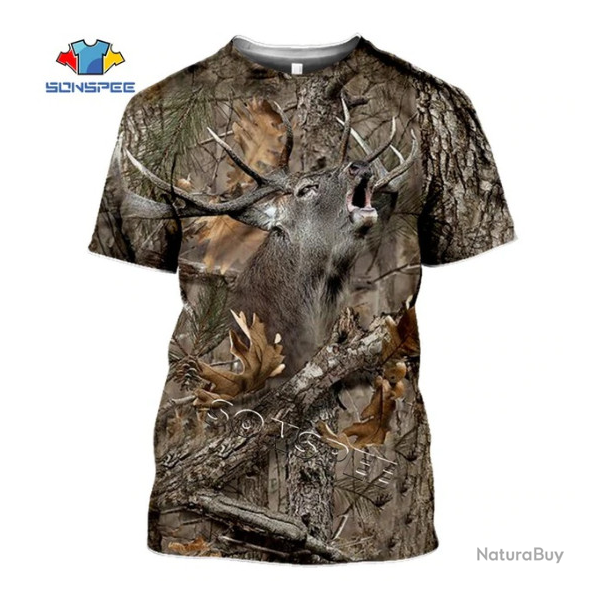 Tee-shirt cerf/camo , taille de S  5XL.