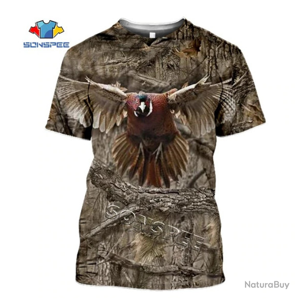 Tee-shirt faisan/camo , taille de S  5XL.