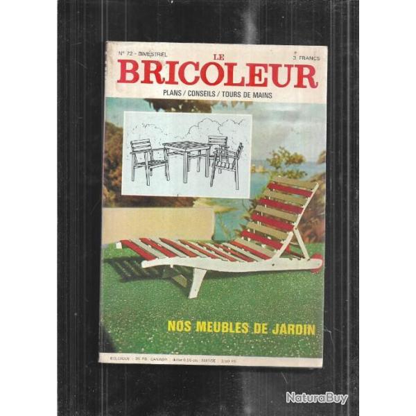 le bricoleur par m�canique populaire 1972, meubles de jardin, bar tournant, table � ouvrage