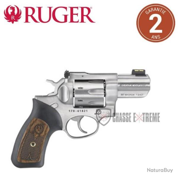 Revolver RUGER GP100 Stainless Hausse R�glable 2.5" cal 357 Mag