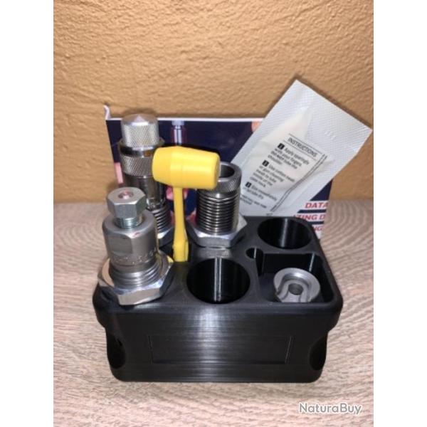 Support rangement noir pour jeux d'outils utilisant un adaptateur Hornady Lock N Load, Lee breech