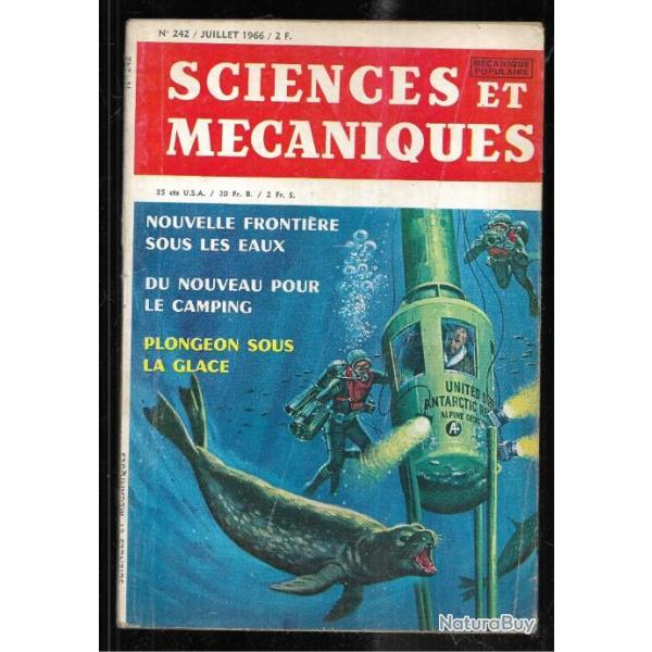 sciences et m�caniques par m�canique populaire 1966 , camping, cano�, chasse requins en kayak