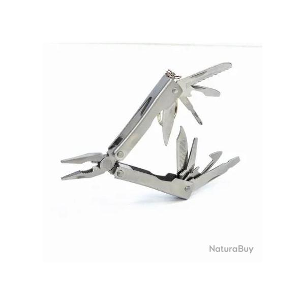 Pince multifonctions 9 outils 15 fonctions acier inox 10,5x5,5cm