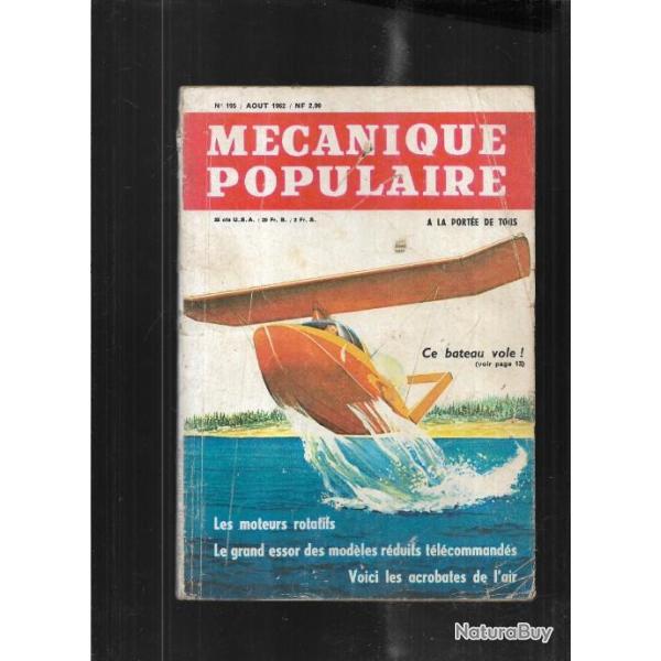 m�canique populaire 1962 filtres de piscine, l'univers, ce bateau vole , radars routiers, a�romod�li