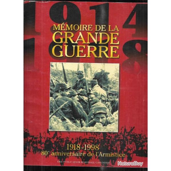 m�moire de la grande guerre 1918-1998 80e anniversaire de l'armistice