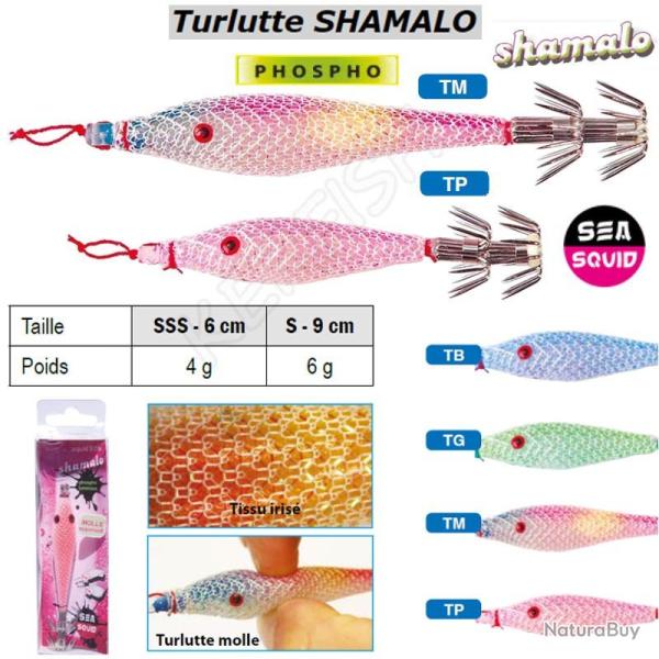 Turlutte SHAMALO SEA SQUID Multicolore 6 cm