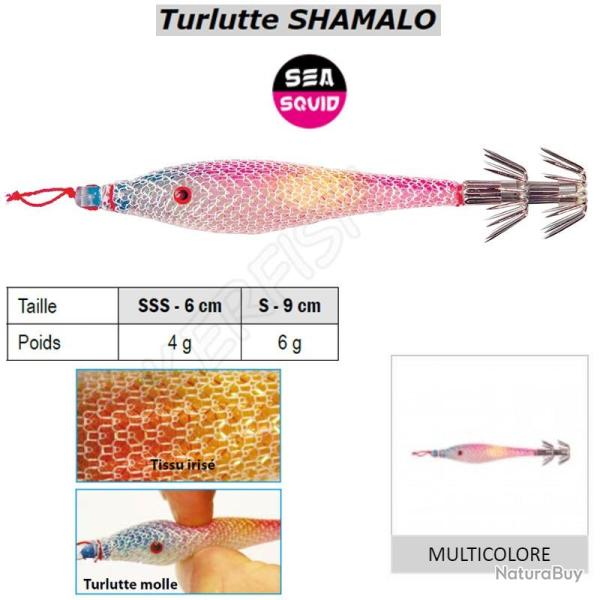 Turlutte SHAMALO SEA SQUID Multicolore 9 cm
