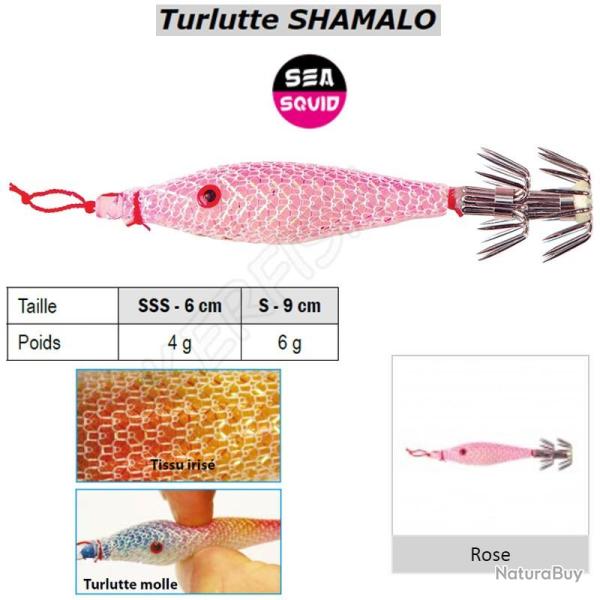 Turlutte SHAMALO SEA SQUID Rose 9 cm