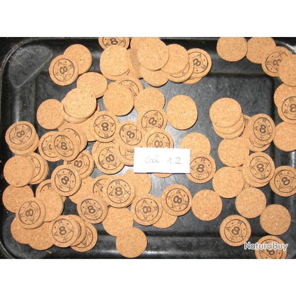 100  Rondelles  li�ge  calibre  12  No  8  ARX .
