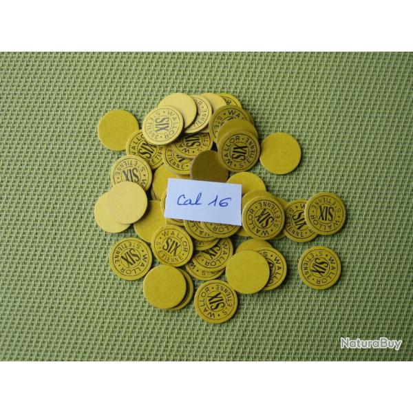 Rondelles  carton  Wallor  calibre  16  No  6  ou  neutres