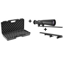 Pack Lunette Hutte RTI Optics 1/2 Jumelle 9 x 63 + Support Anti-Recul - Aluminium / 9x63