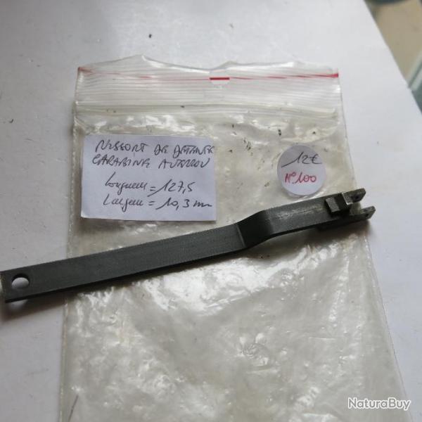 VENDU PAR CUIRASSIER11 N� 100  RESSORT DE DETENTE   POUR CARABINE  9-12-14 MM ET 22 LR
