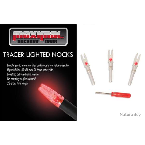 ENCOCHES LUMINEUSES MAXIMAL ROUGES - ID6.2mm - par 3