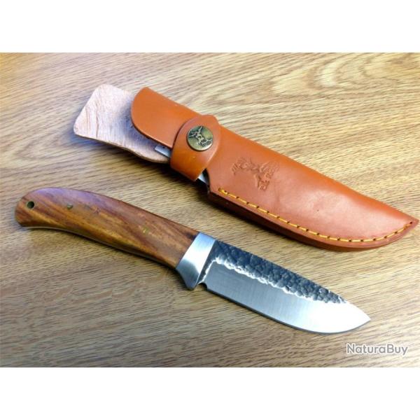 Couteau de Chasse Elk RIdge Lame Forg�e en acier 440 Manche Bois ER268