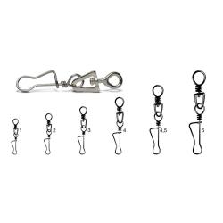 EMERILLON MINUS A AGRAFE ITALIENNE NICKELE Taille 4.5