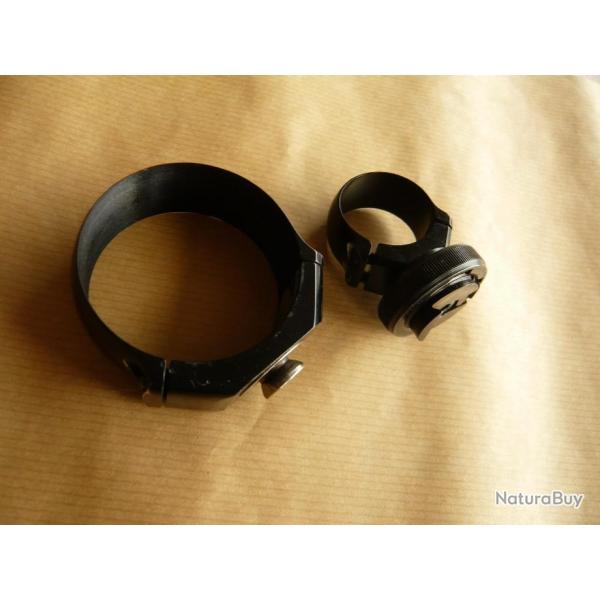Colliers pour lunette diam�tre 25,4/26 mm et 42 mm, montage pivotant, �tat top !!!