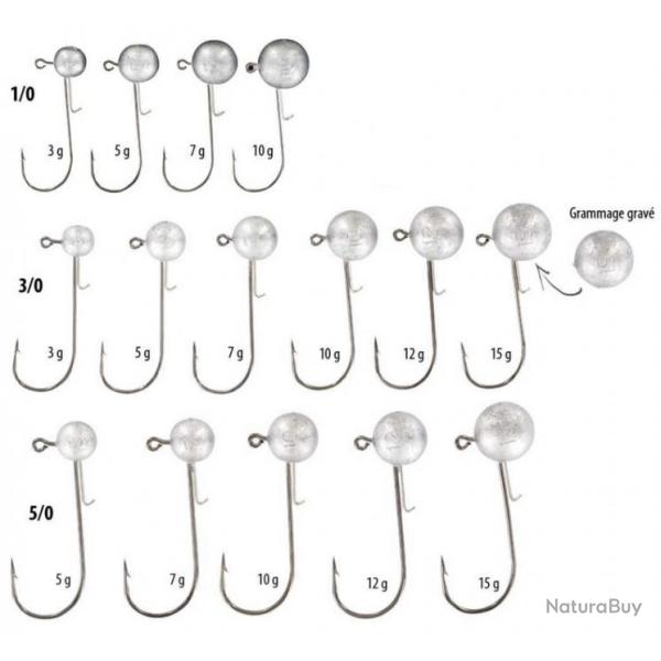 TETE PLOMBEE SPEED ANTI RETOUR NPC 10gr par 4 Taille 1/0