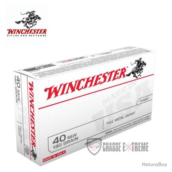 50 Munitions WINCHESTER cal 40S&W 180gr FMJ