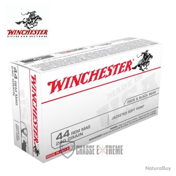 50 Munitions WINCHESTER cal 44 Rem Mag 240gr JSP