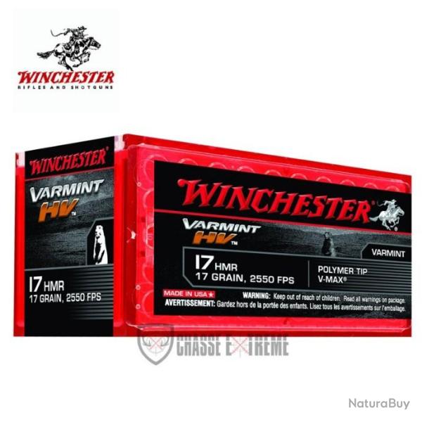 50 Munitions WINCHESTER Varmint HV 17gr cal 17Hmr V-MAX