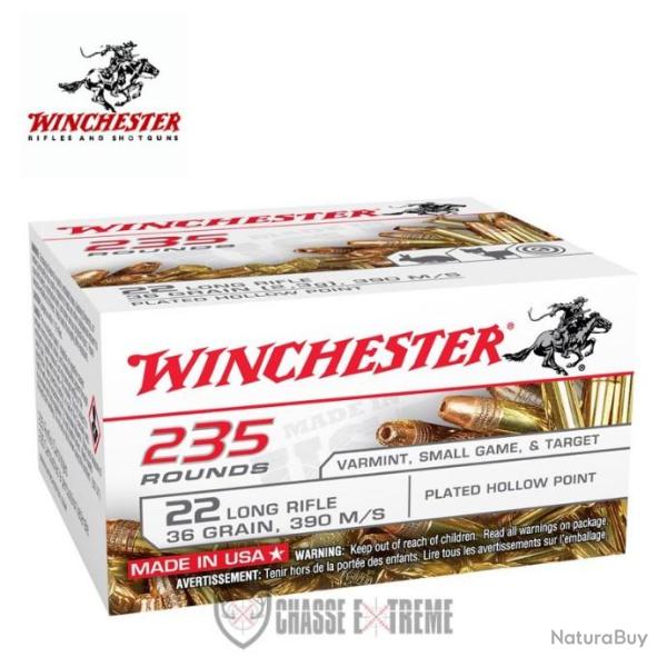 235 Munitions WINCHESTER Super-X cal 22lr 36gr LHP Copper Plated