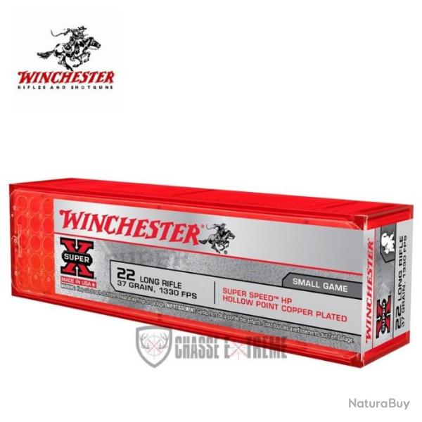 100 Munitions WINCHESTER Super-X cal 22lr 37gr LHP Copper Plated