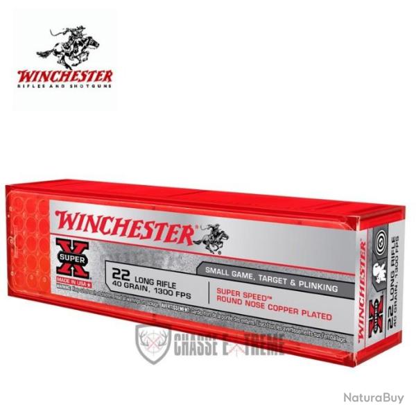 100 Munitions WINCHESTER Super-X cal 22lr 40gr Copper Plated Lrn