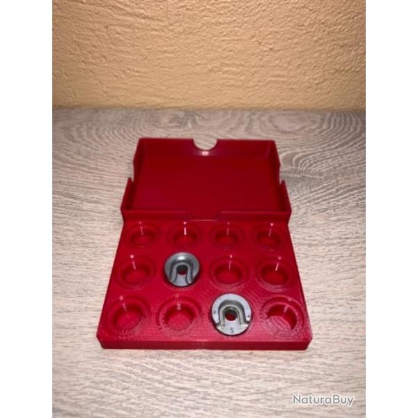 Boite de rangement rouge pour shell holder ( lee, lyman, hornady, rcbs etc...)