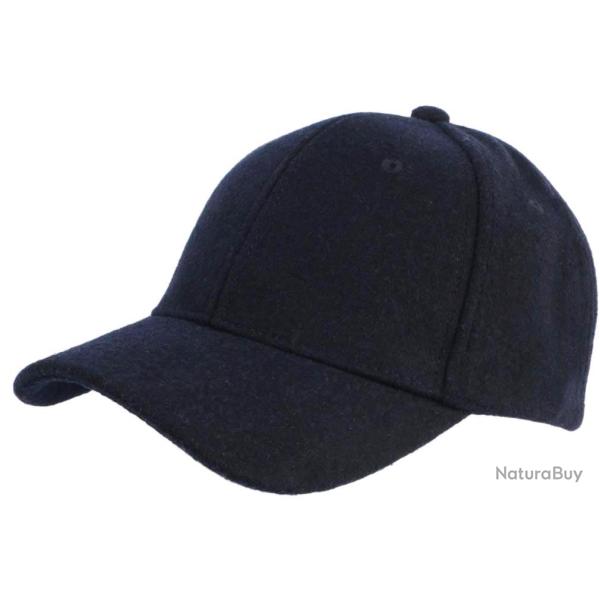 Casquette Baseball Laine Bleue Marine en Feutre Chaude et Tendance Neva Taille unique Bleu
