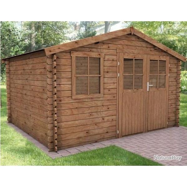 Abri de jardin 11,20 m en pin trait autoclave abri en bois abri outillage cielterre-commerce