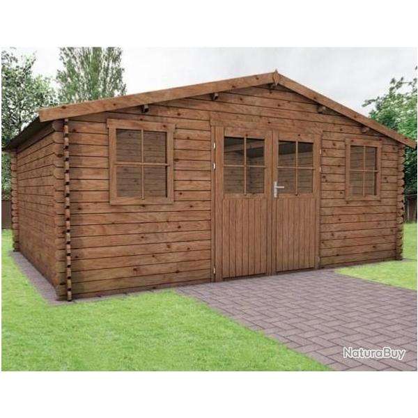 Abri de jardin 20,93 m en pin trait autoclave abri bois abri outillage cielterre-commerce