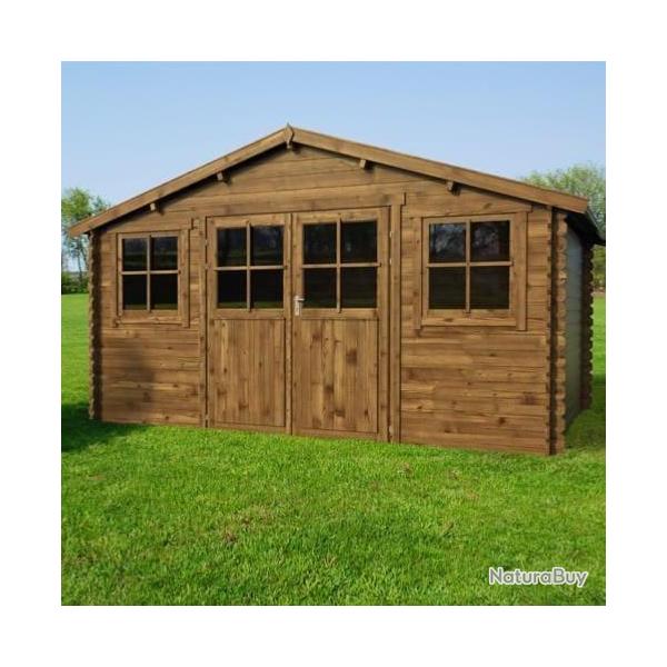 Abri de jardin 12,40 m en pin trait autoclave abri en bois abri outillages cielterre-commerce