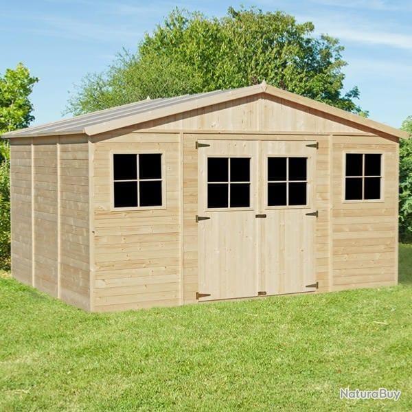 Abri de jardin 14,77 m en pin nord FSC abri bois abri outillage rangement bois cielterre-commerce