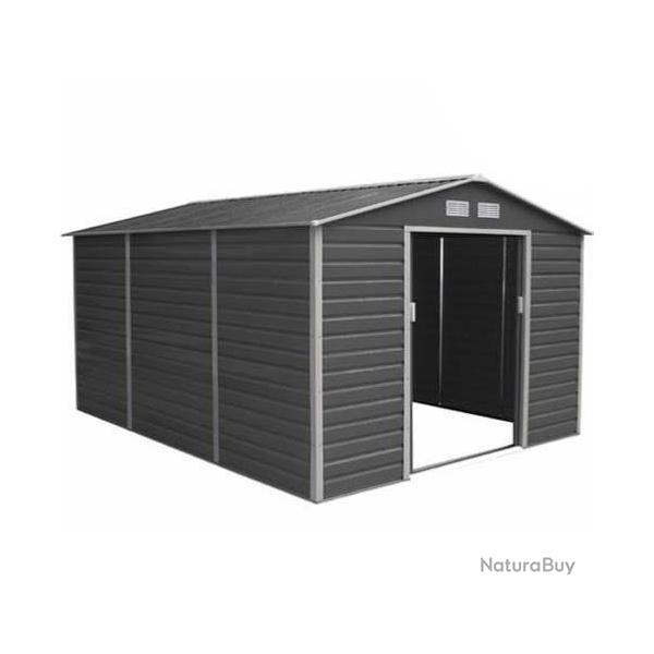 Abri de jardin en mtal gris 13,00m kit ancrage abri pour le bois abri outillage cielterre-commerce