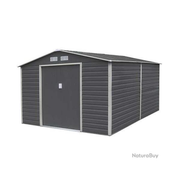 Abri de jardin en mtal gris 10,85m kit ancrage abri pour le bois abri outillage cielterre-commerce
