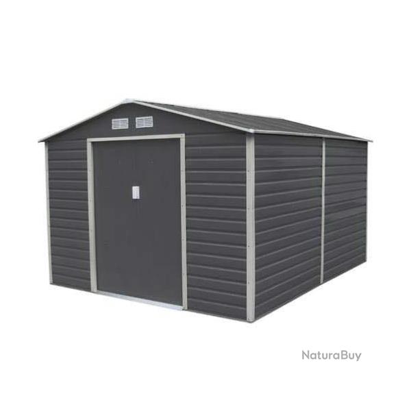 Abri de jardin en mtal gris 8,84m kit ancrage abri pour le bois abri outillage cielterre-commerce