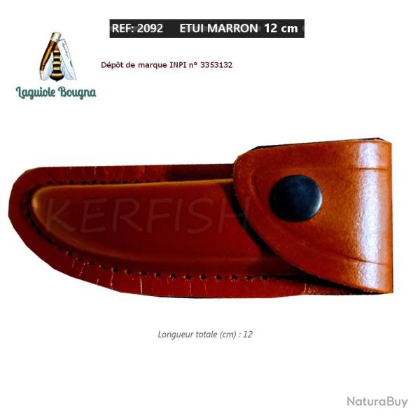 Etuis cro�te cuir MARRON N� 2092 12 cm Laguiole BOUGNA