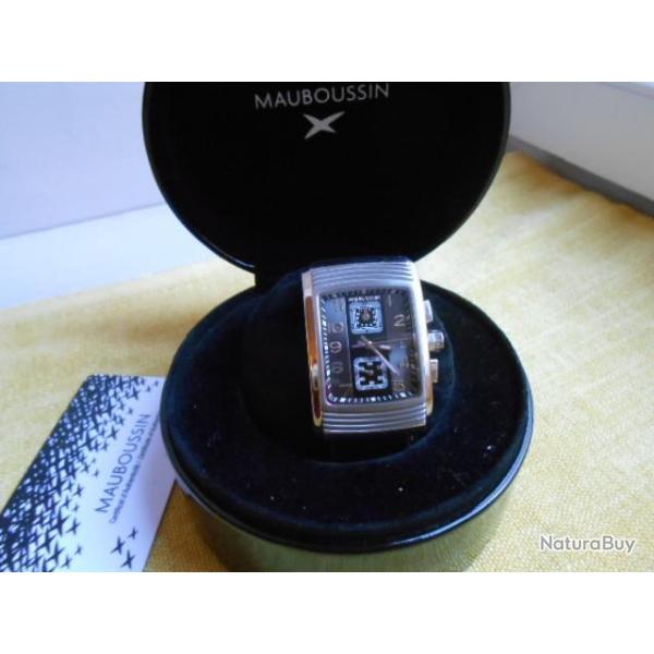 TRES BELLE MONTRE MAUBOUSSIN modele  ENERGIE VITALE  CHRONOGRAPHE ( sortie de collection )