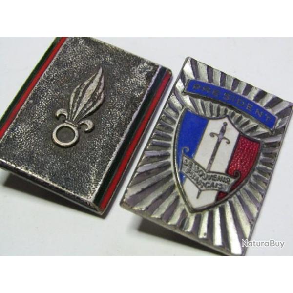 insigne pucelle taille comme insigne militaire Pr�sident "le souvenir Fran�ais" ancien combattant