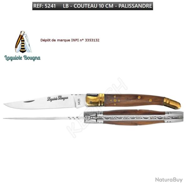 Couteau N�5241 10 cm Palissandre Laguiole BOUGNA