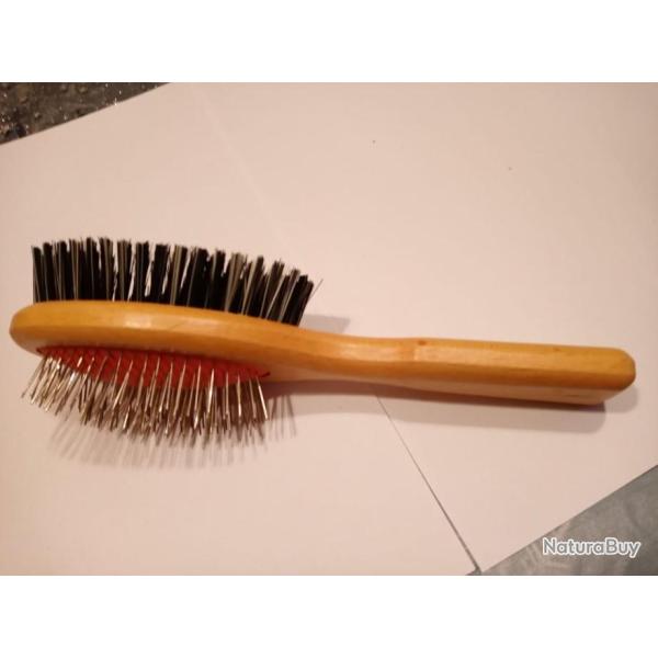 Brosse JOS pour animaux double faces neuves forme arrondie
