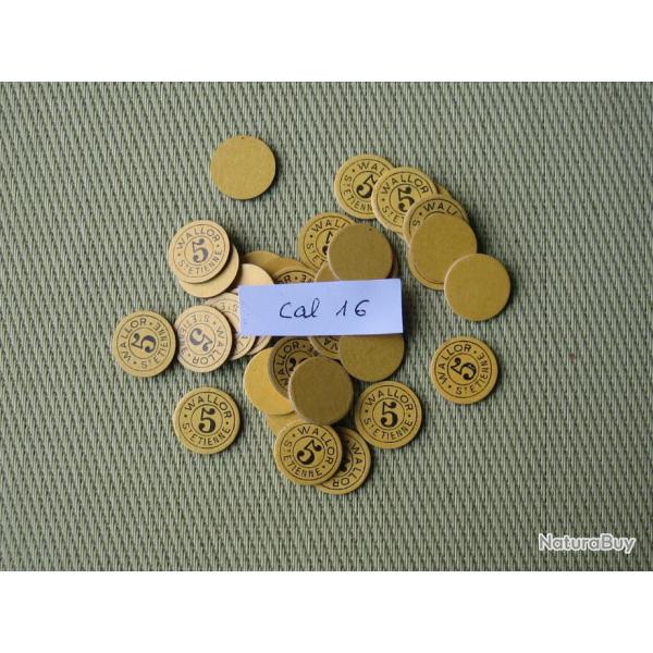 Rondelles  carton  calibre  16  No  5  ou  neutre .