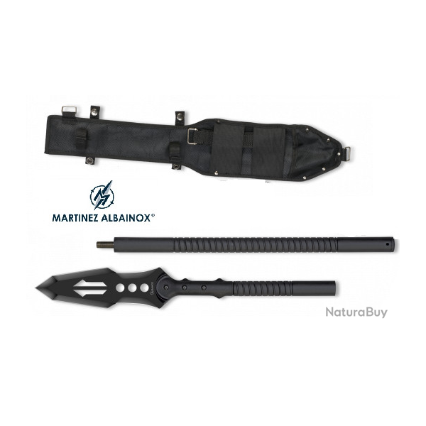 Lance Epieu de chasse manche alu  noir  avec Etui cordura
