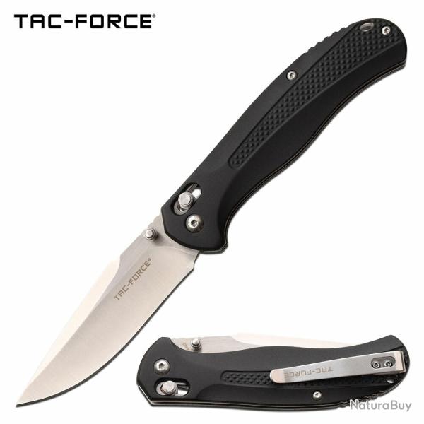 Couteau Tac Force Rapid Lock Black Lame Acier 7Cr17MoV Manche Alu Clip TF1030BK