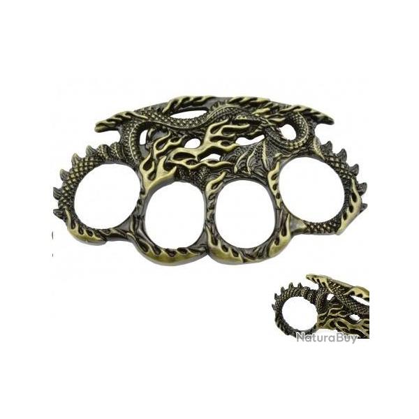 Poing Am�ricain Serpent Dragon vert bronze